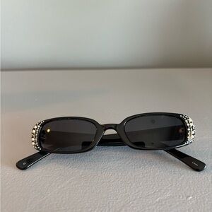 Fossil Black Sunglasses with Crystal Details
